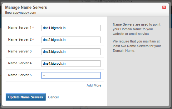 Manage Name Servers